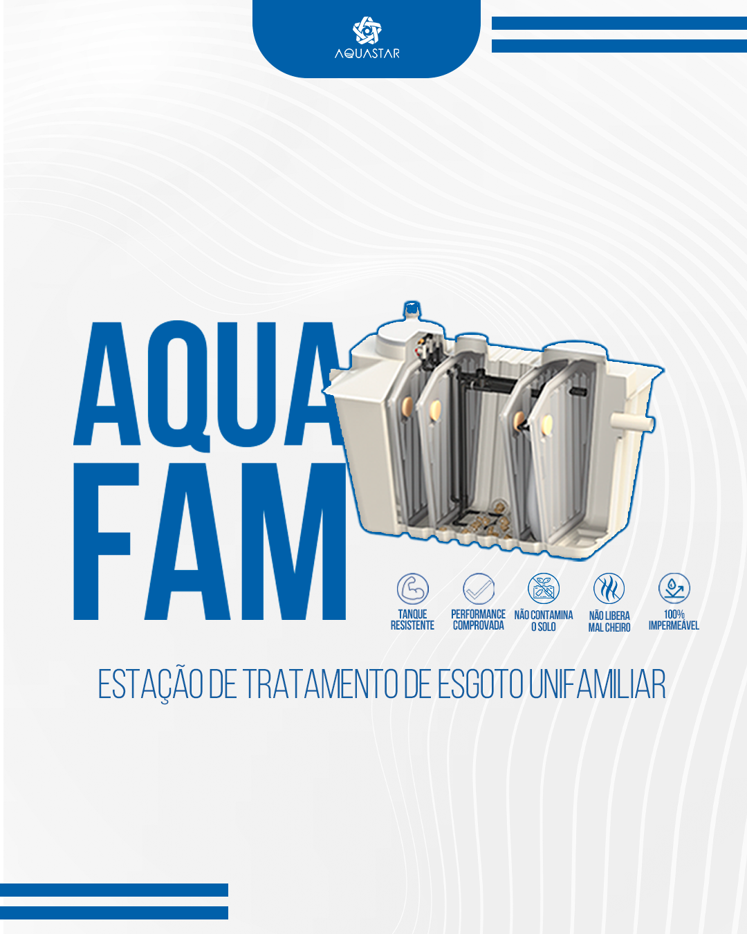Estação de Tratamento de Esgoto Unifamiliar da Aquastar